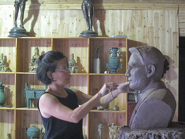 肖像雕塑現(xiàn)場(chǎng)